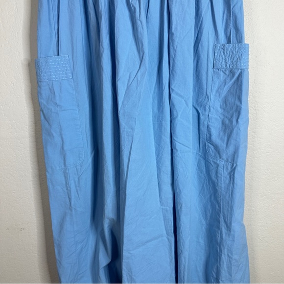 MADEWELL light blue cutout back empire midi dress 2 - Picture 9 of 13